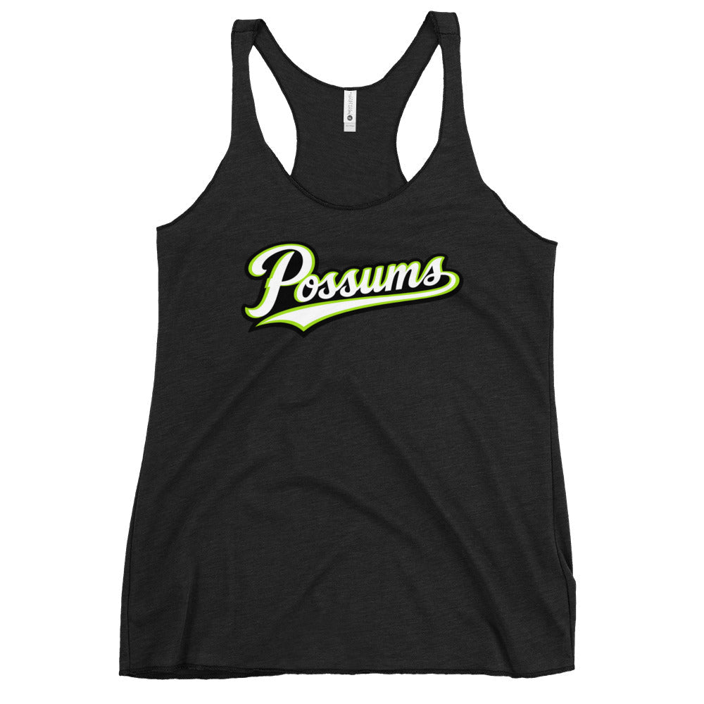 Performance | Thin Racerback Tank Top | Possums | Script Logo