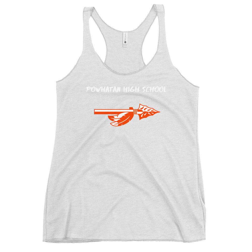 Performance | Thin Racerback Tank Top | Powhatan lacrosse | Arrowhead Logo