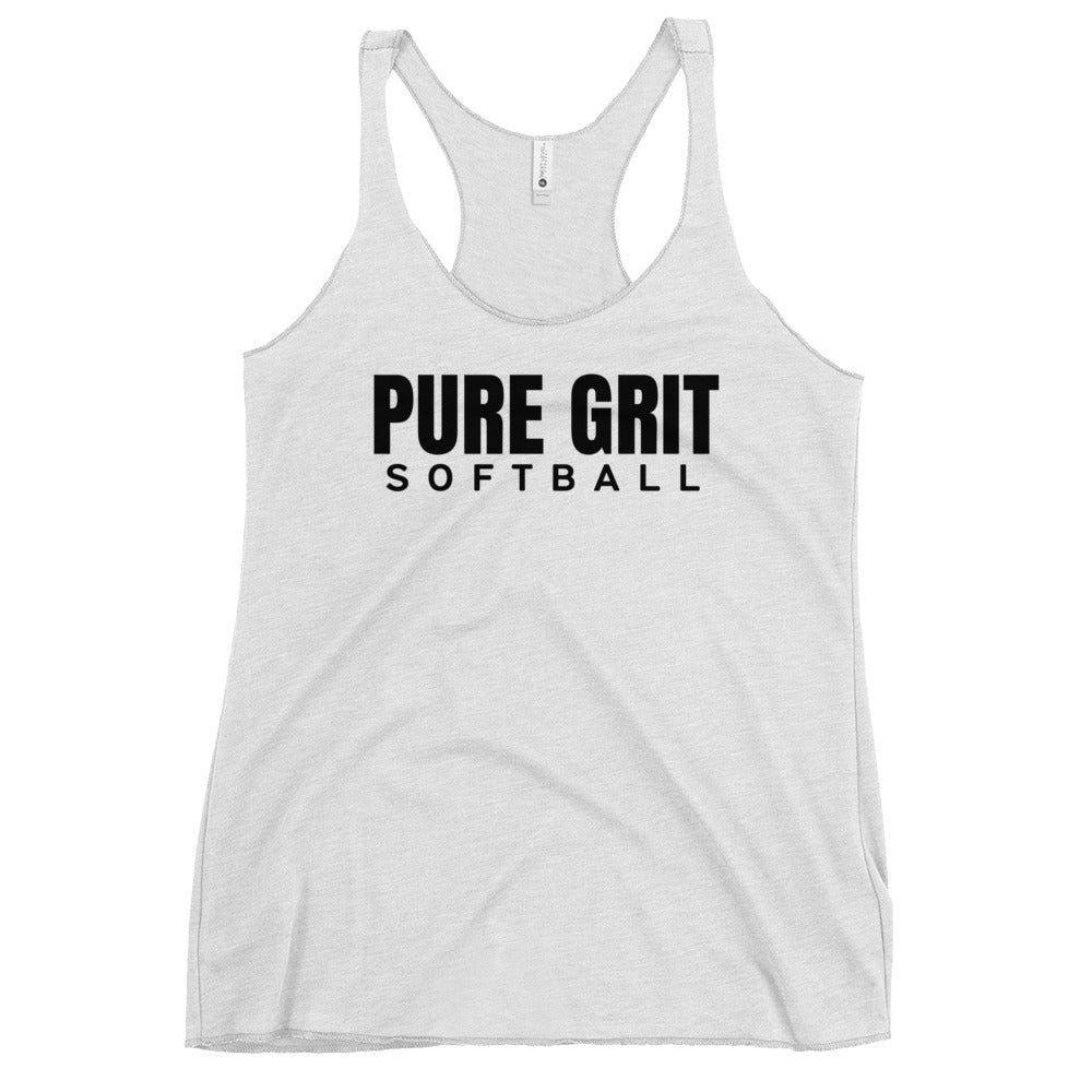 Performance | Thin Racerback Tank Top | Pure Grit Softball | Main Logo
