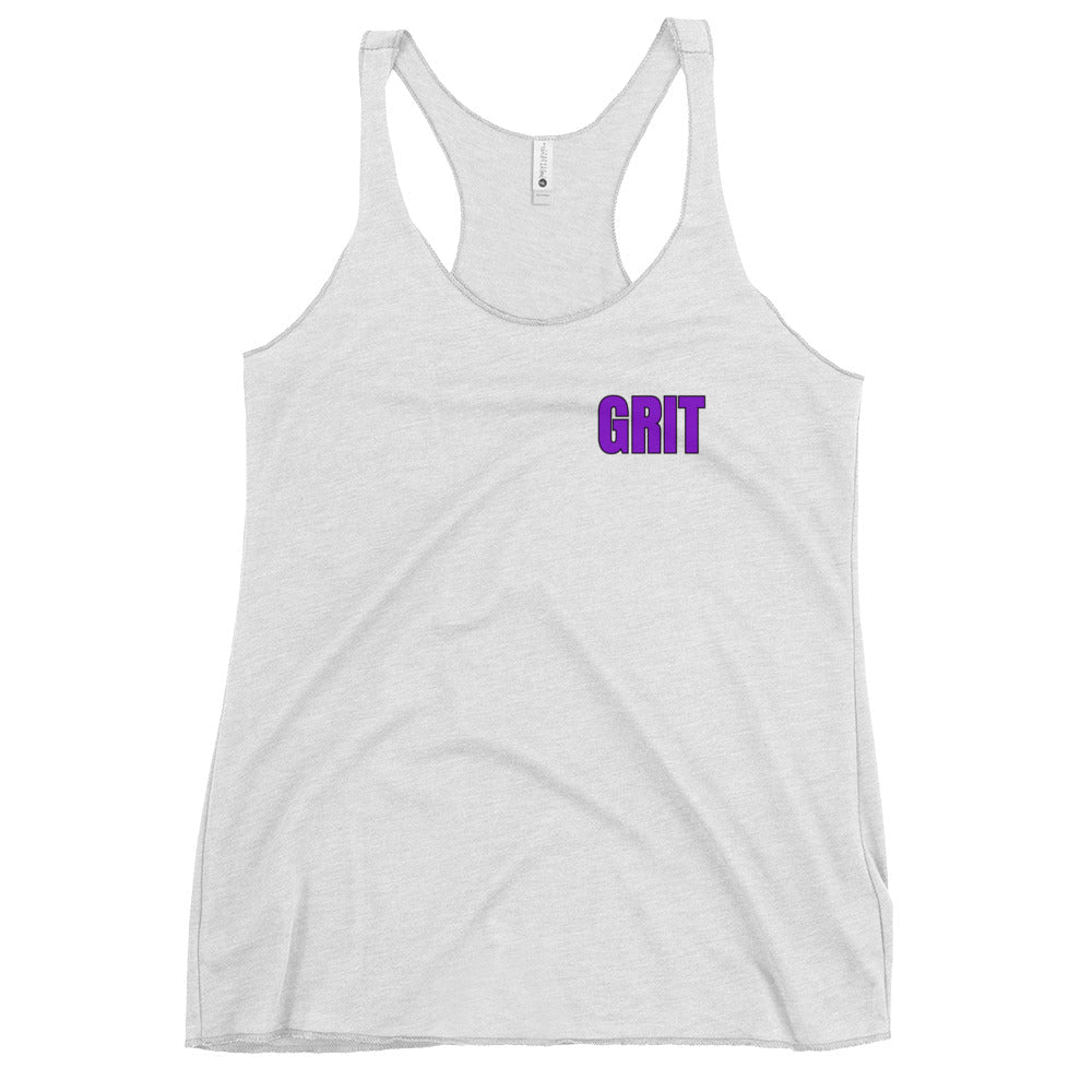 Performance | Thin Racerback Tank Top | Pure Grit Softball | Purple Logo