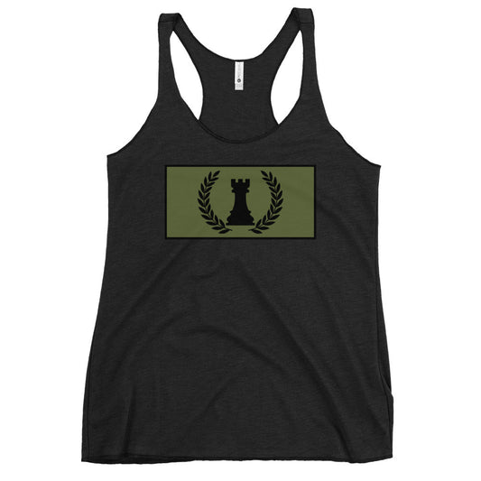 Performance | Thin Racerback Tank Top | Rook Defense Solutions | Apex Castle Logo