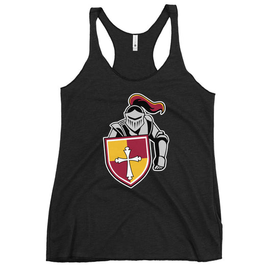 Performance | Thin Racerback Tank Top | Scecina High School Track and Field | Crusader Logo
