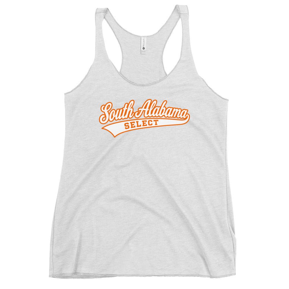Performance | Thin Racerback Tank Top | South Alabama Select 8U | Athletics Logo