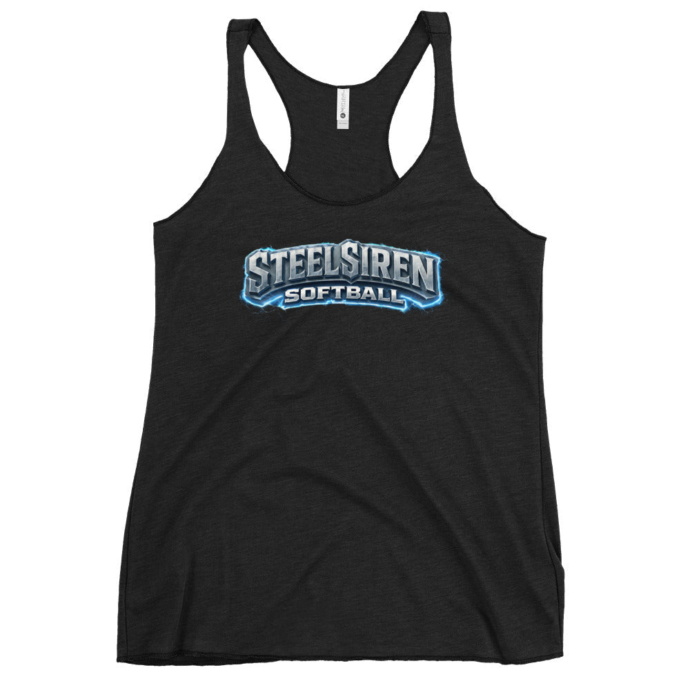 Performance | Thin Racerback Tank Top | STEEL SIREN | Lightning Logo