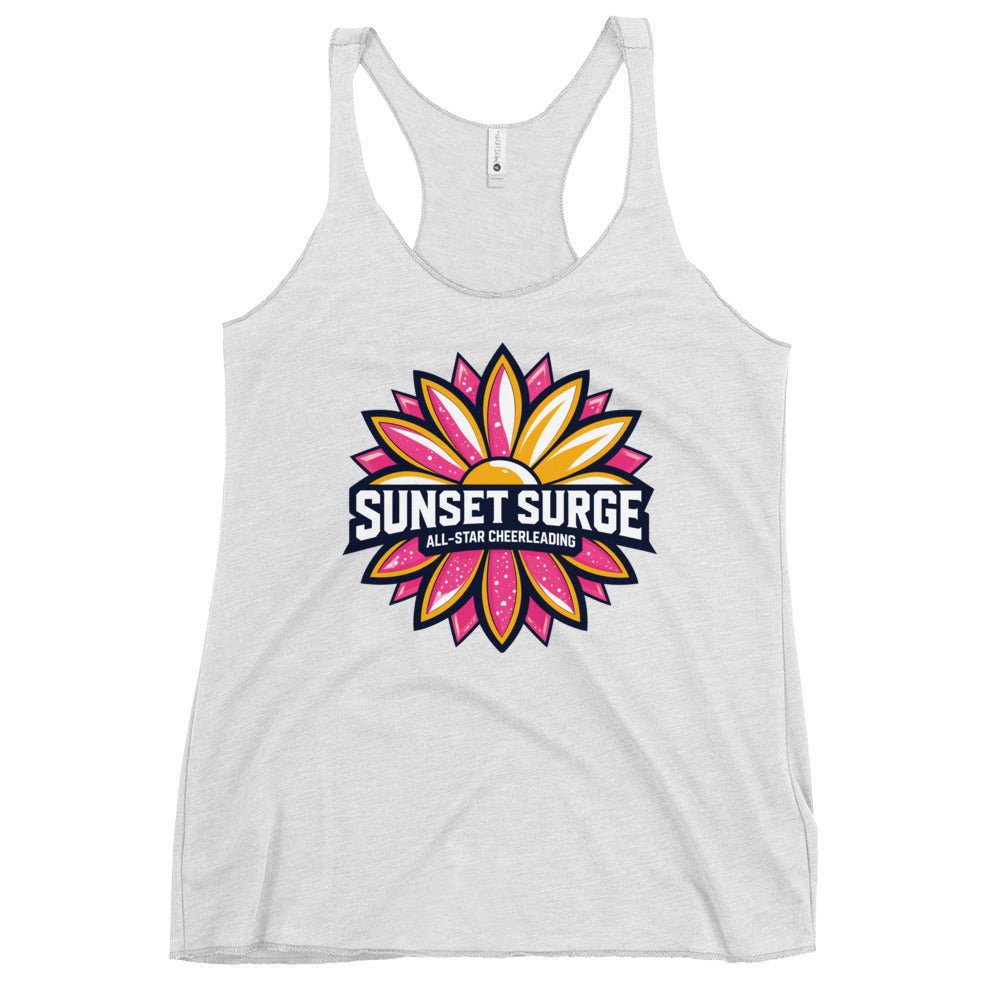Performance | Thin Racerback Tank Top | Sunset Surge All-Star Cheerleading | Bloom Surge Logo