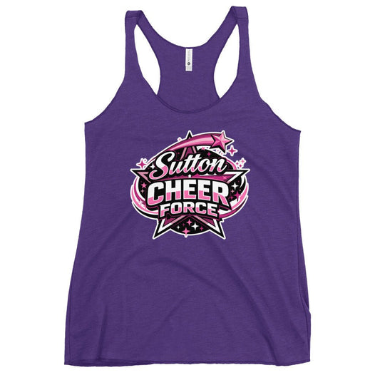 Performance | Thin Racerback Tank Top | Sutton Cheer Force | Shooting Star Logo