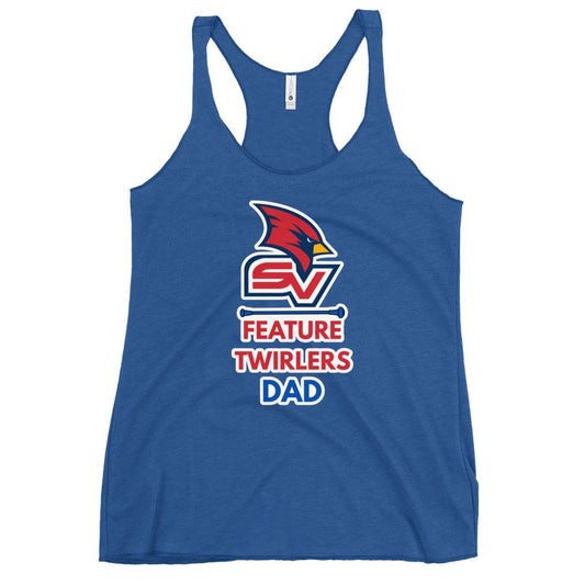 Performance | Thin Racerback Tank Top | SVSU Feature twirlers | Dad Logo