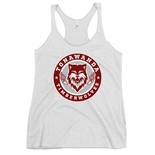Performance | Thin Racerback Tank Top | Tonawanda High School Track and Field | Mascot Badge Logo