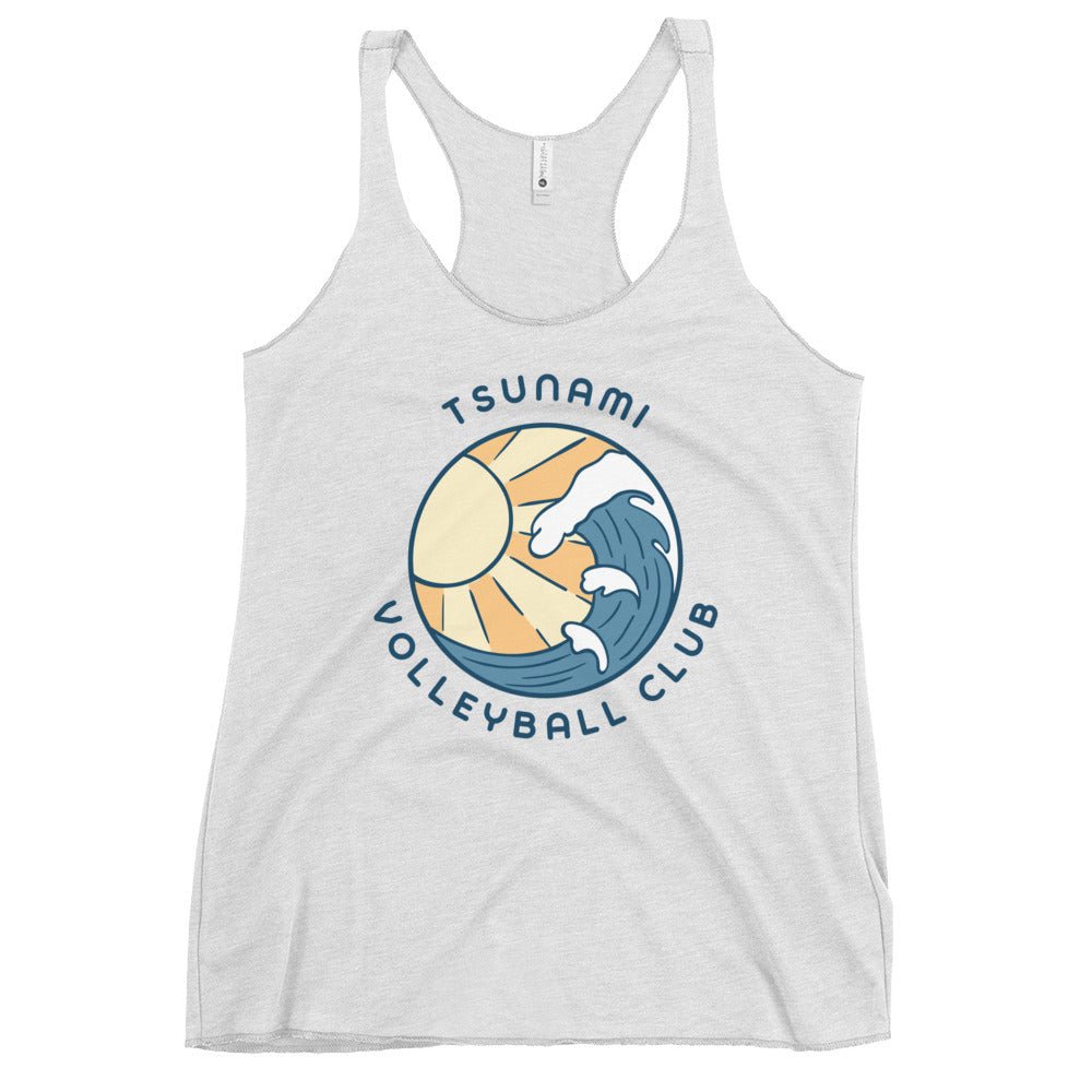 Performance | Thin Racerback Tank Top | Tsunami Volleyball Club | Emblem Logo