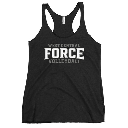 Performance | Thin Racerback Tank Top | West Central Force Volleyball | Grey Logo
