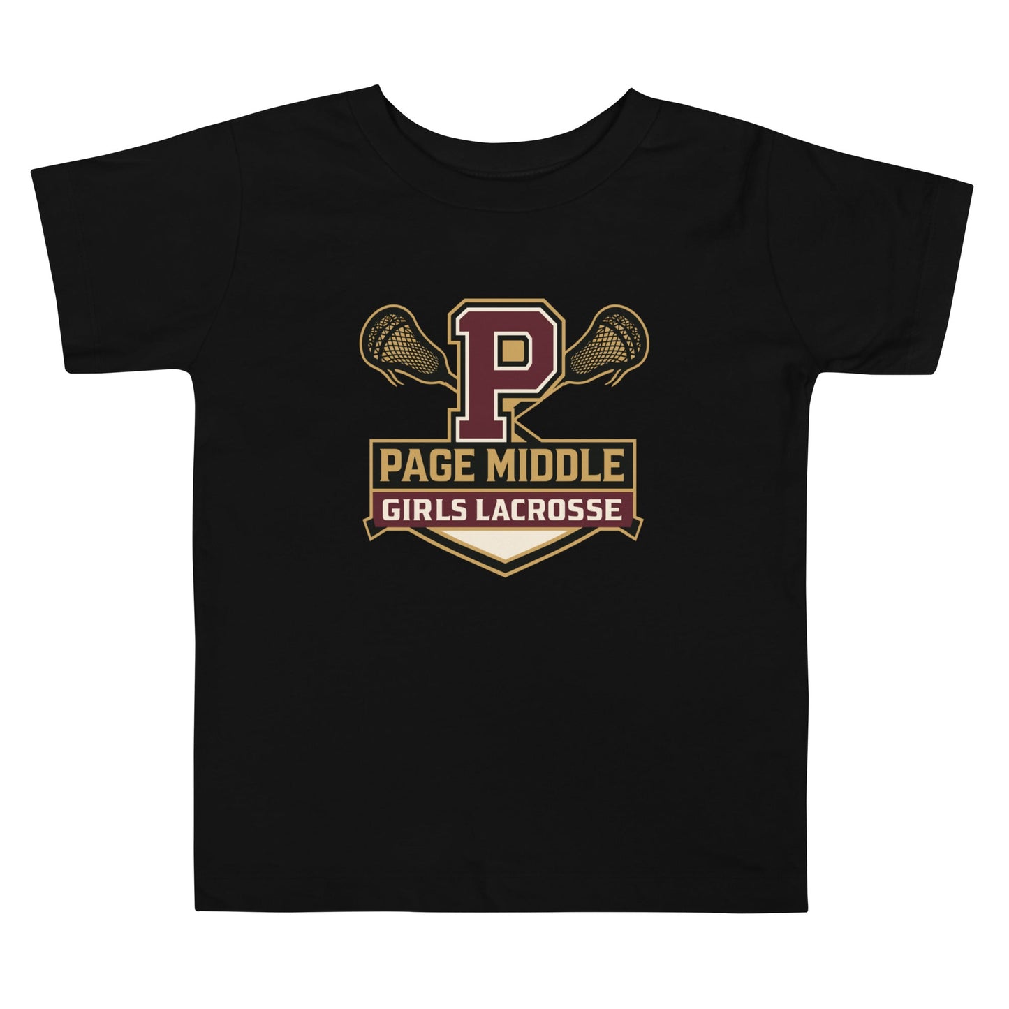 Performance | Toddler T-Shirt | Page Middle Girls Lacrosse | Block P Logo
