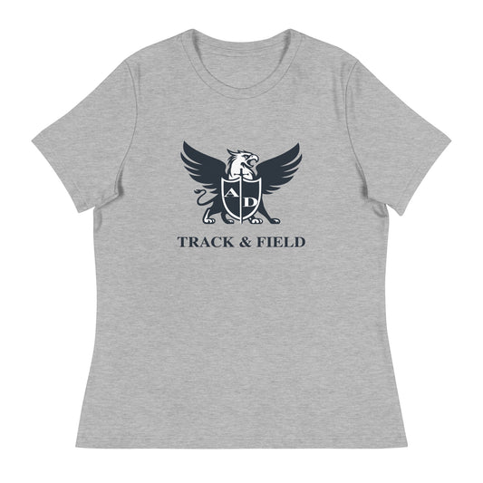Performance | Women's Relaxed T Shirt | Arma Dei Academy Track and Field | Griffin Logo