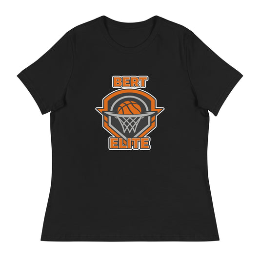 Performance | Women's Relaxed T Shirt | Bert Elite AAU | Hoop Badge Logo