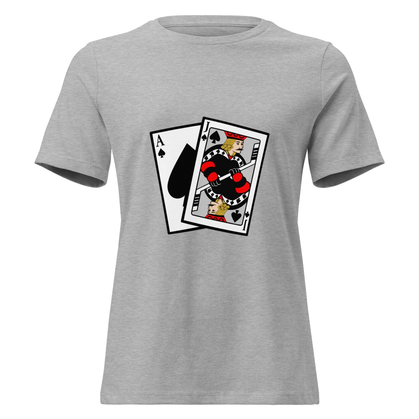 Performance | Women's Relaxed T Shirt | Blackjack’s Roller Hockey | Royal Spade Crest Logo