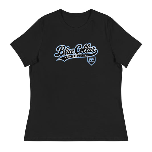 Performance | Women's Relaxed T Shirt | Blue Collar Softball 2034 | Foundry Logo