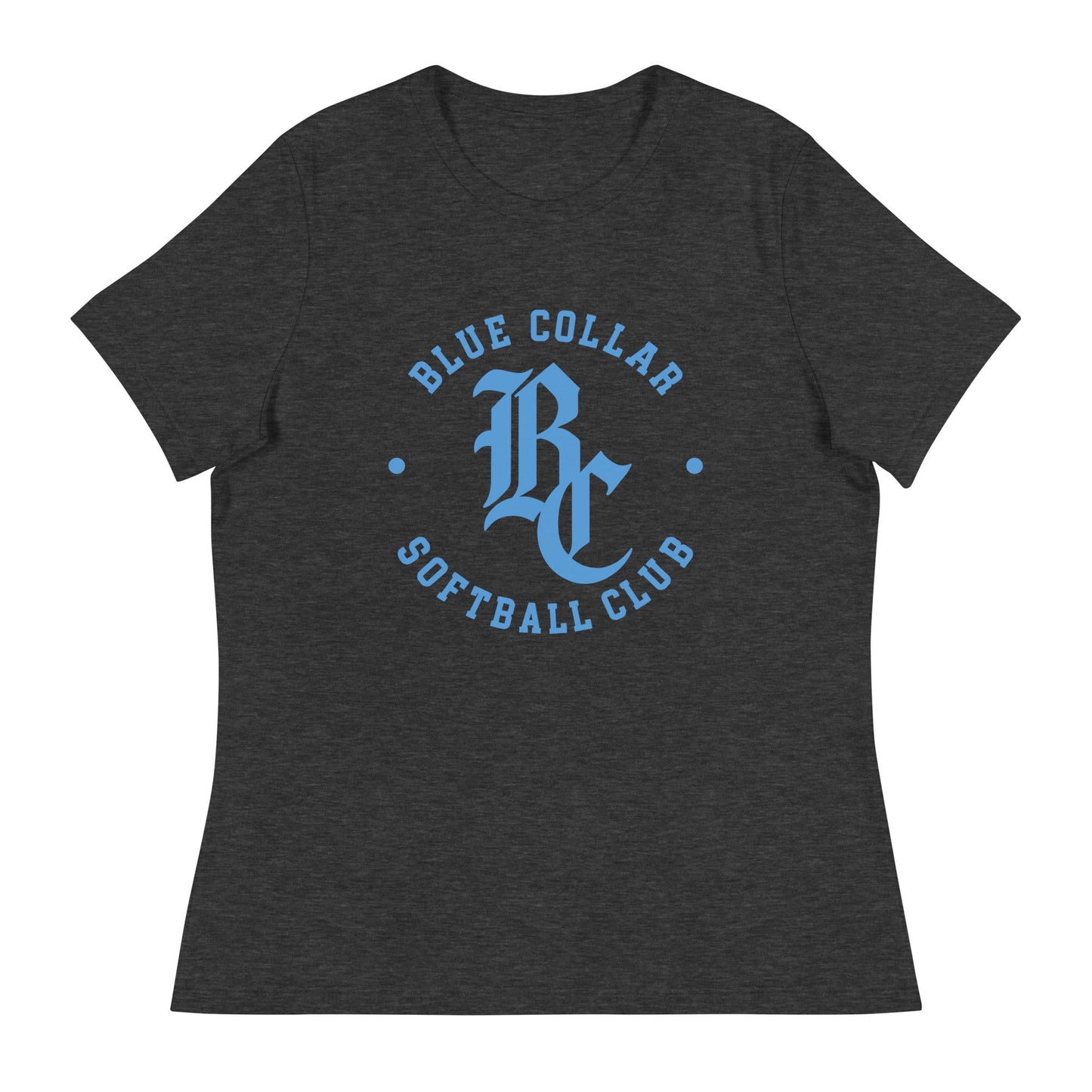 Performance | Women's Relaxed T Shirt | Blue Collar Softball 2034 | Varsity Logo