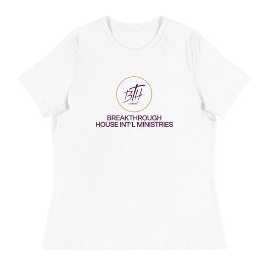 Performance | Women's Relaxed T Shirt | Breakthrough House International Ministries | Crest Logo