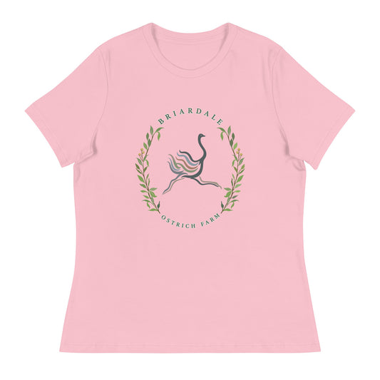 Performance | Women's Relaxed T Shirt | Briardale Ostrich Farm | Crest Logo