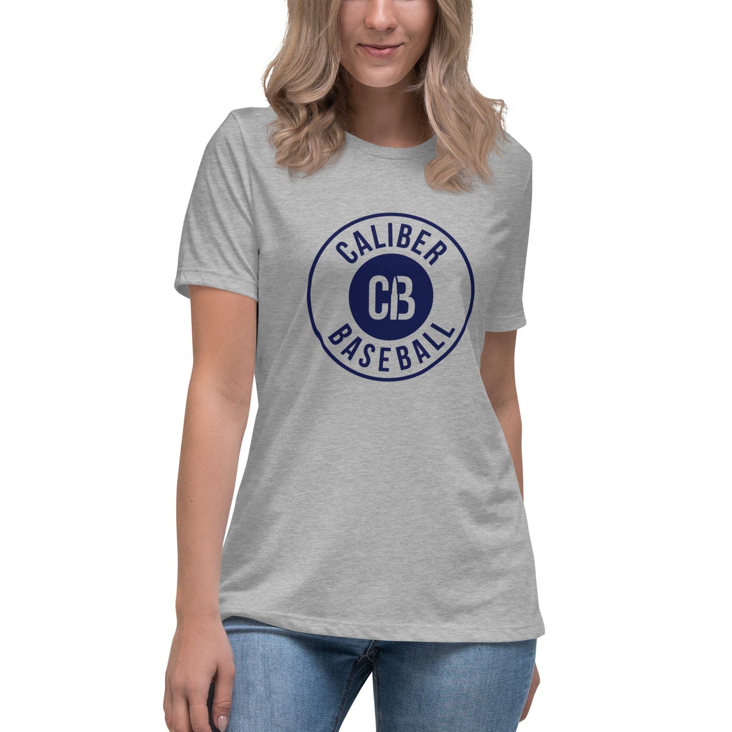 Performance | Women's Relaxed T Shirt | Caliber Baseball | Badge Logo
