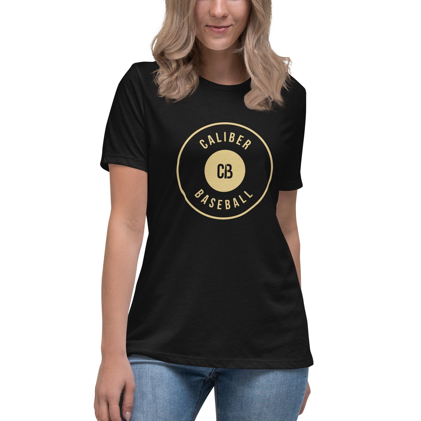 Performance | Women's Relaxed T Shirt | Caliber Baseball | Crest Logo