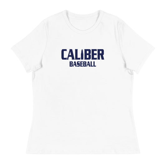 Performance | Women's Relaxed T Shirt | Caliber Baseball | Varsity Script Logo
