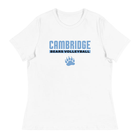 Performance | Women's Relaxed T Shirt | Cambridge Volleyball | Script Paw Logo