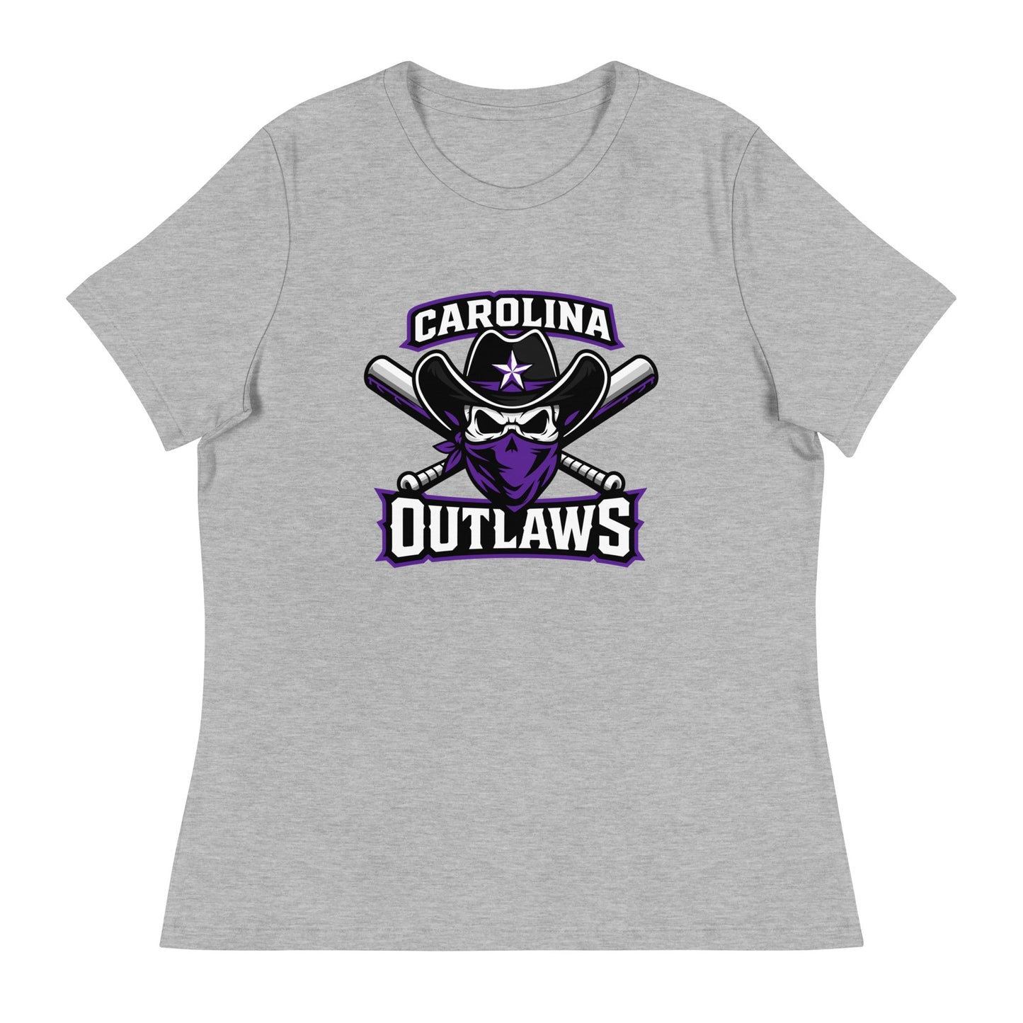 Performance | Women's Relaxed T Shirt | Carolina Outlaws Baseball | Crest Logo