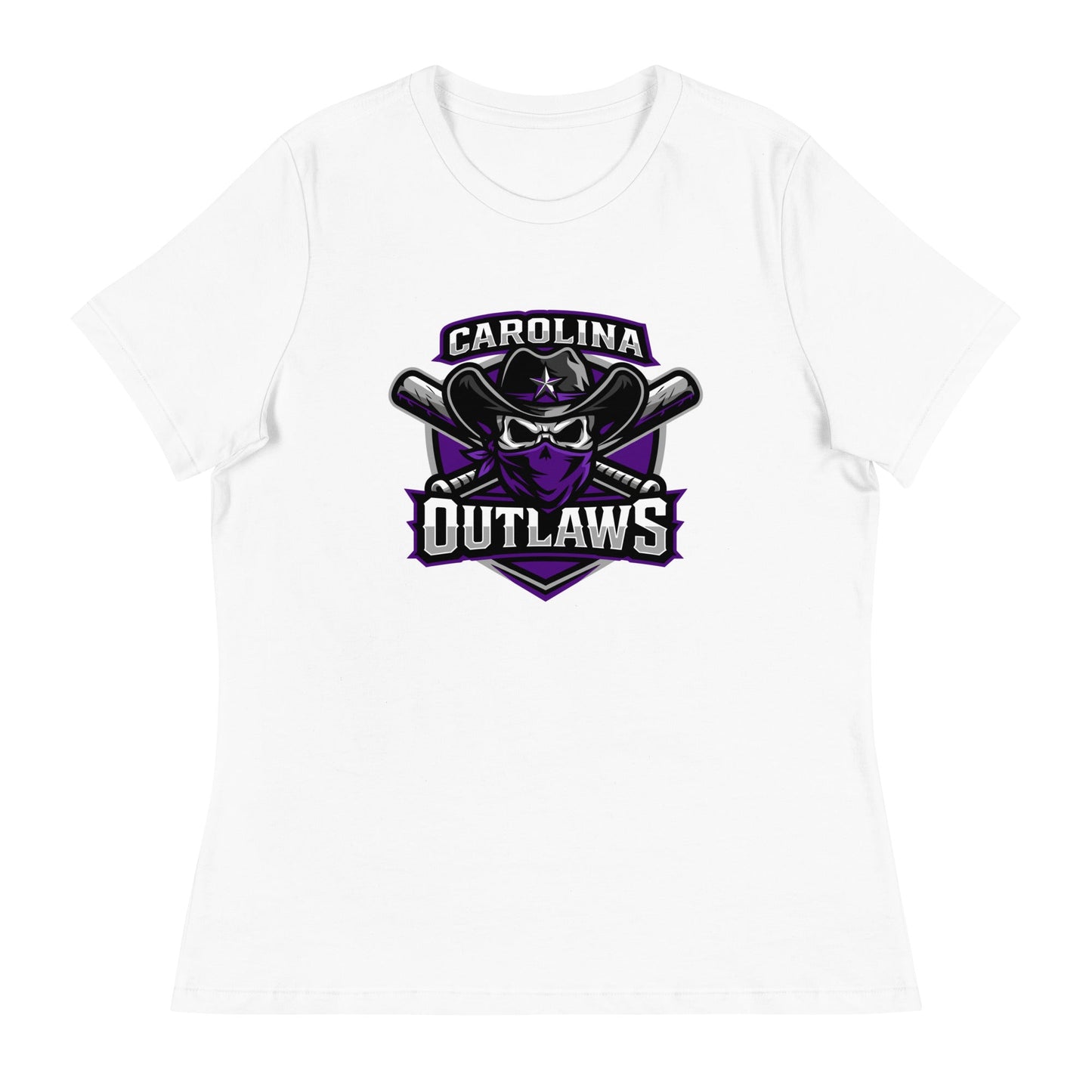 Performance | Women's Relaxed T Shirt | Carolina Outlaws Baseball | Shield Logo