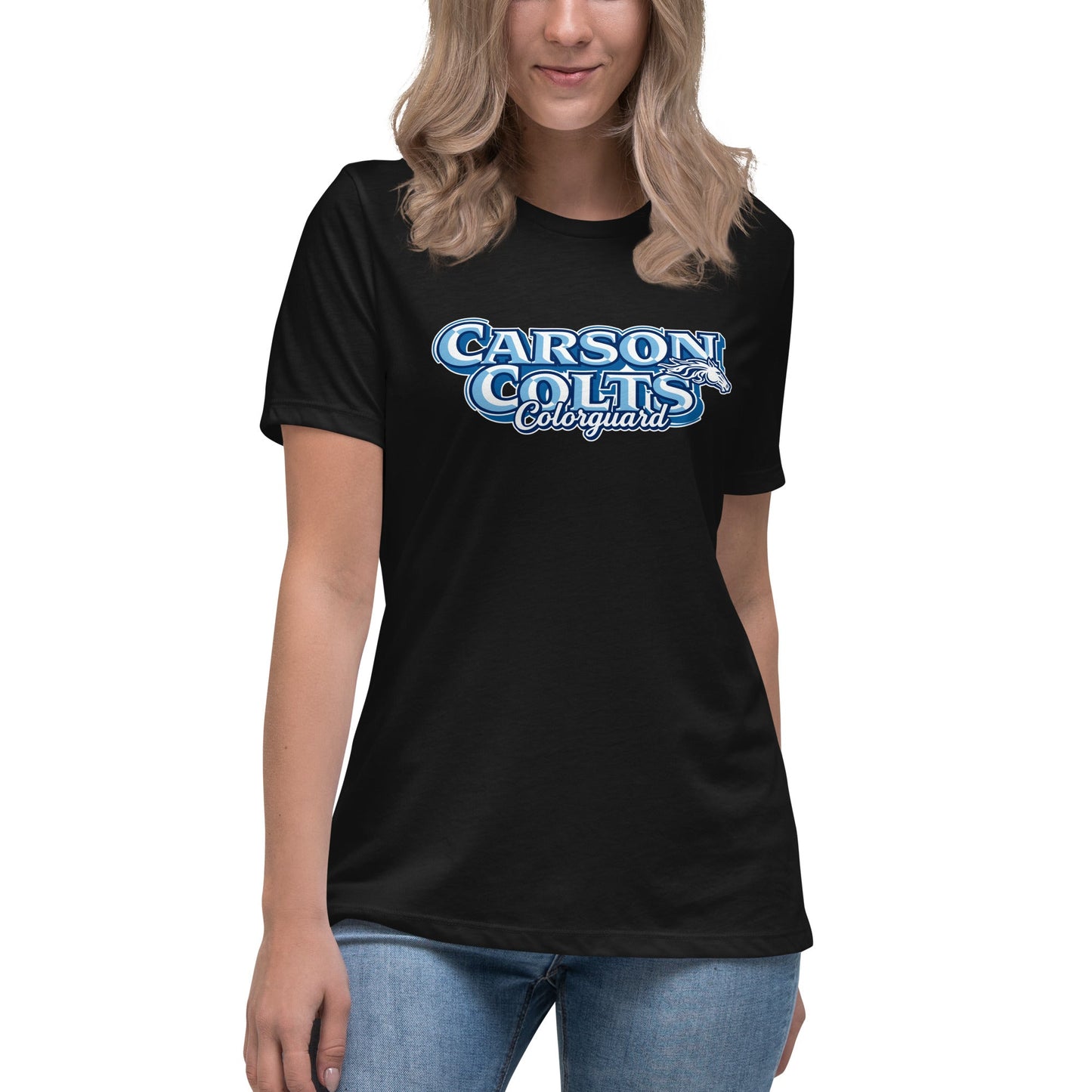 Performance | Women's Relaxed T Shirt | Carson Colorguard | Colts Logo