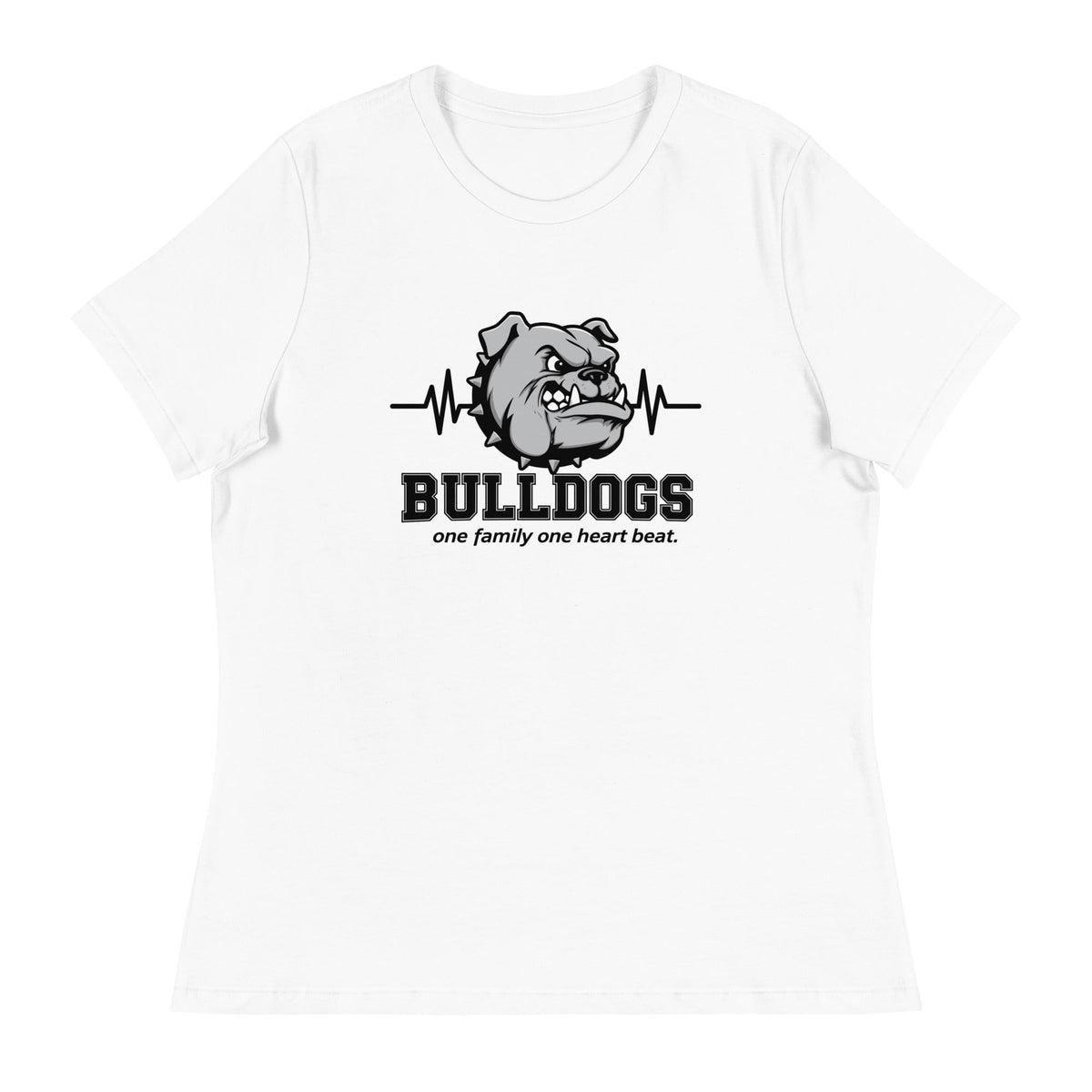 Performance | Women's Relaxed T Shirt | Celina Recreational Football Black | Bulldogs Crest Logo