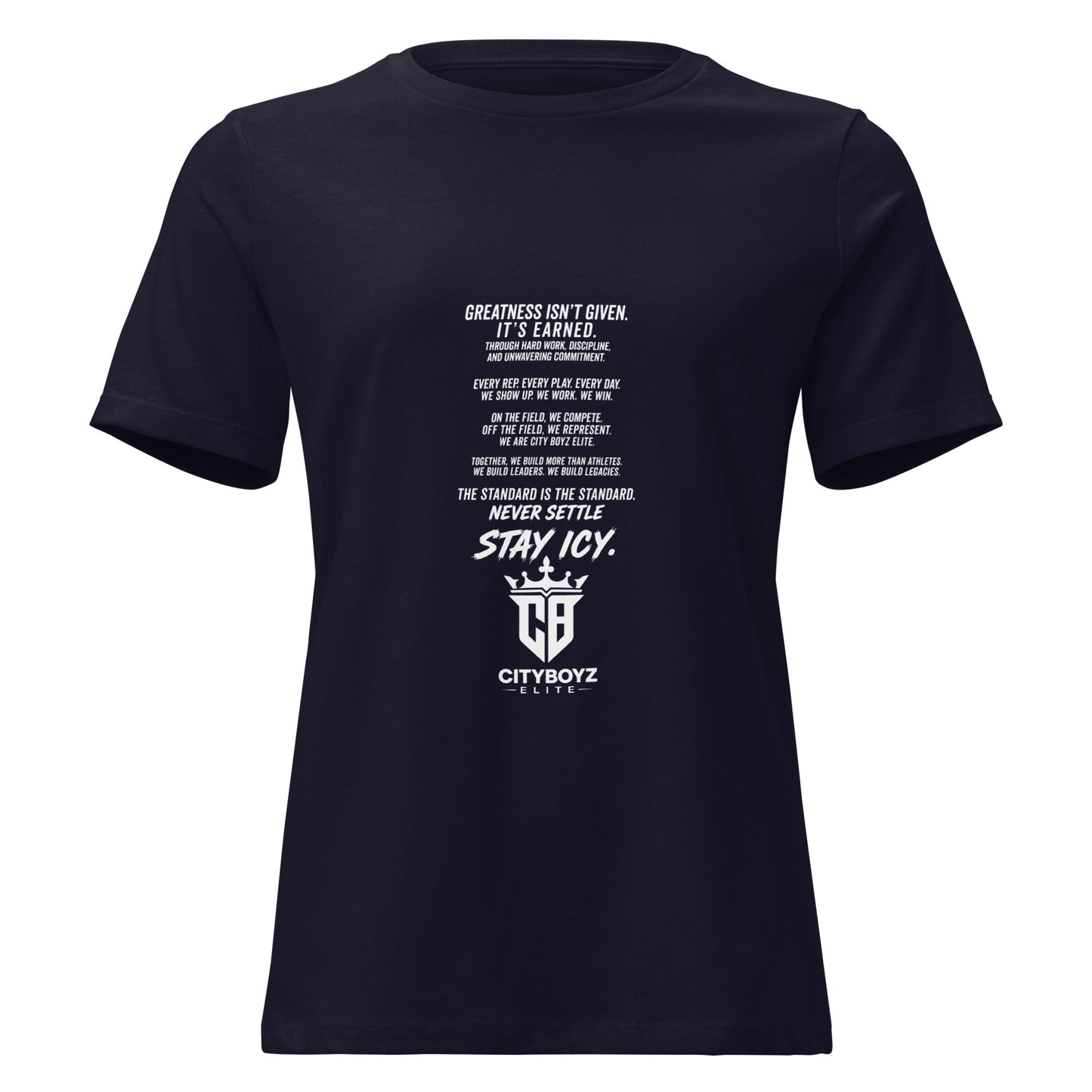 Performance | Women's Relaxed T Shirt | City Boyz Elite | Legacy Builder Mark Logo
