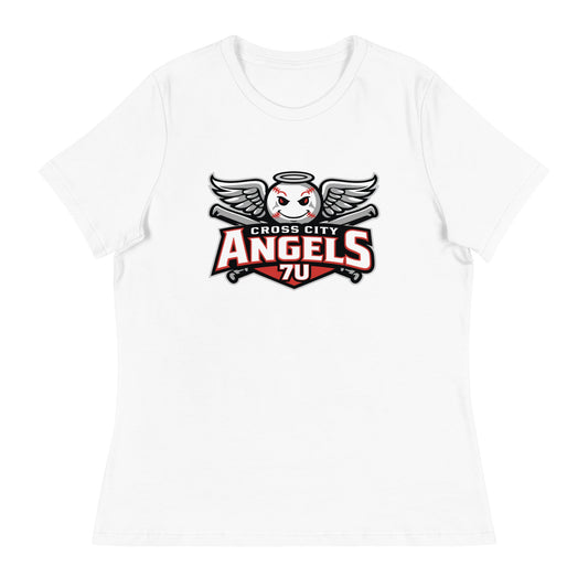 Performance | Women's Relaxed T Shirt | Cross City Angels | Winged Guardian Logo
