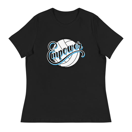 Performance | Women's Relaxed T Shirt | Empower Volleyball Club | Emblem Logo