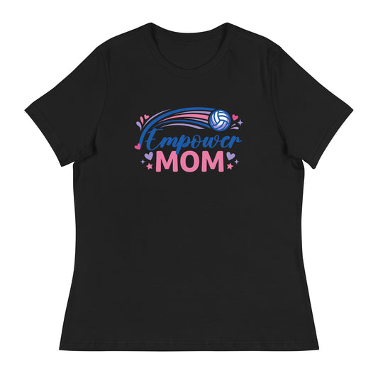 Performance | Women's Relaxed T Shirt | Empower Volleyball Club | Mom Crest Logo