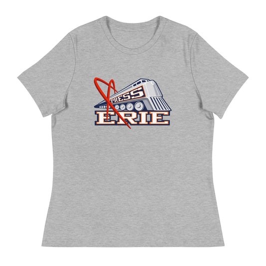 Performance | Women's Relaxed T Shirt | Erie Express Football | Locomotive Logo