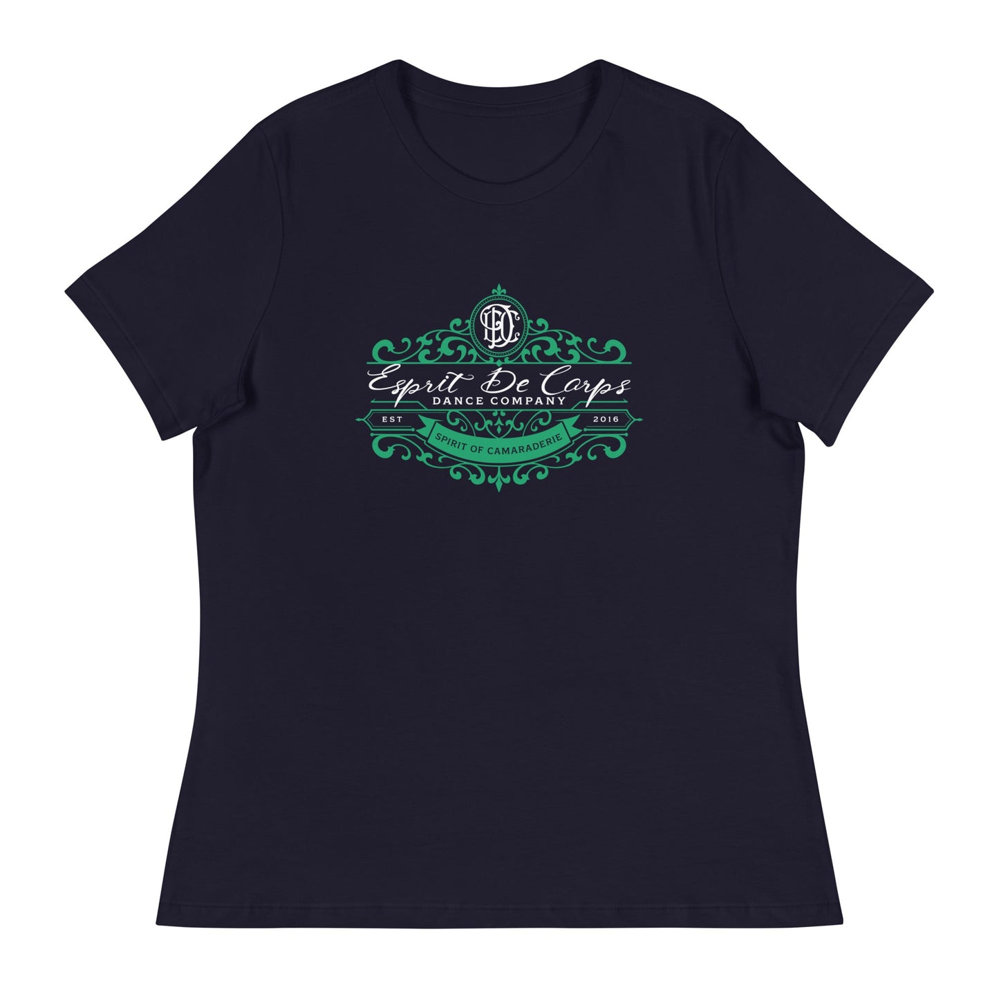 Performance | Women's Relaxed T Shirt | Esprit de Corps Dance Co., LLC | Crest Logo
