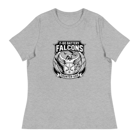Performance | Women's Relaxed T Shirt | F - 60th ADA | Falcon Shield Logo