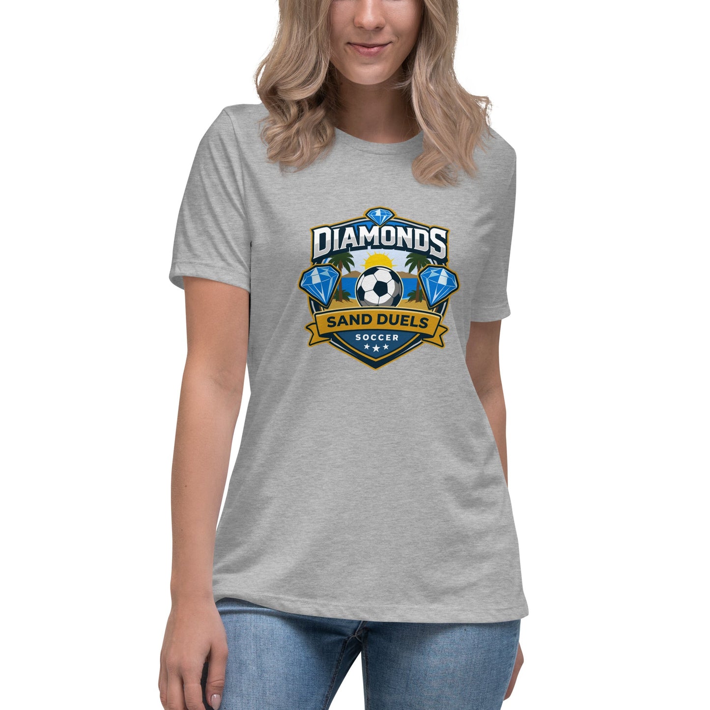 Performance | Women's Relaxed T Shirt | FC Charles: Diamonds | Crest Logo