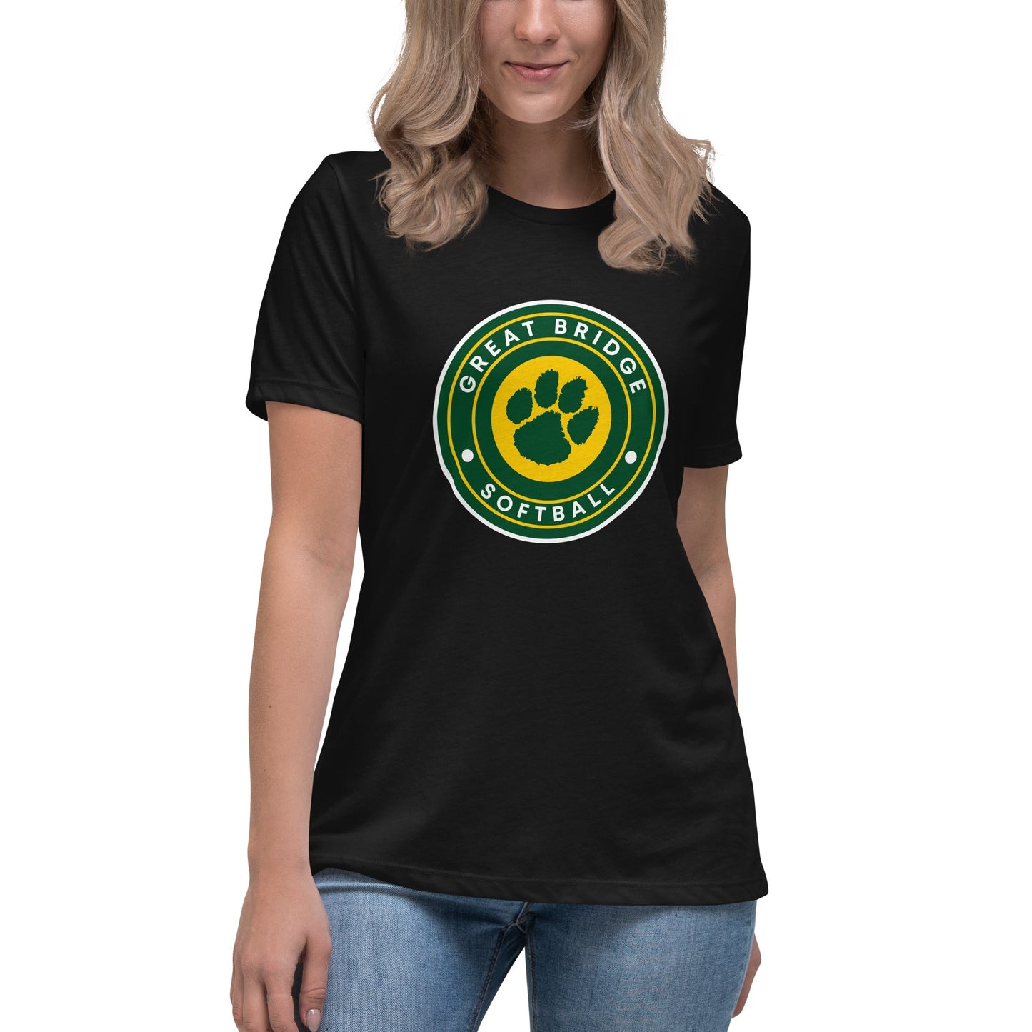Performance | Women's Relaxed T Shirt | Great Bridge Softball Booster | Badge Logo