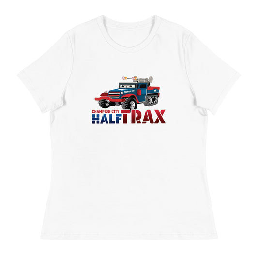 Performance | Women's Relaxed T Shirt | Half Trax Baseball | Mascot Logo