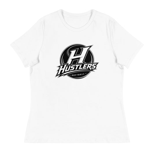 Performance | Women's Relaxed T Shirt | Hustlers Softball | Crest Logo