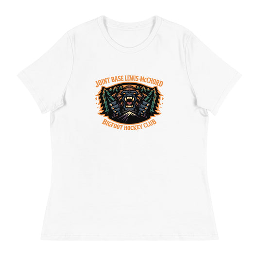 Performance | Women's Relaxed T Shirt | JBLM Bigfoot Hockey Team | Mascot Logo