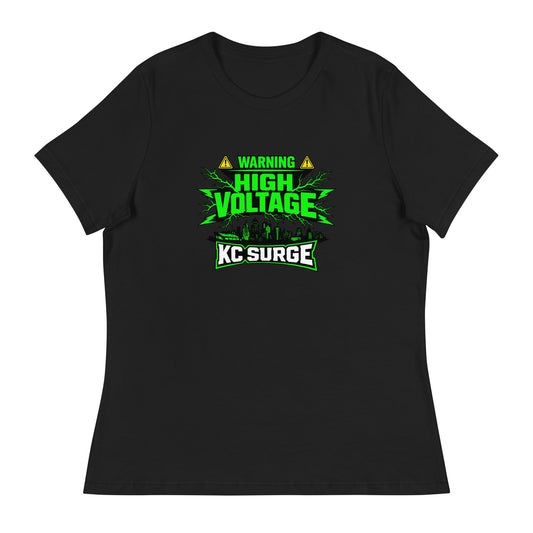 Performance | Women's Relaxed T Shirt | Kansas City Surge | High Voltage Logo