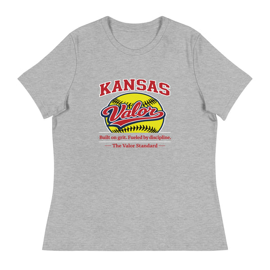Performance | Women's Relaxed T Shirt | Kansas Valor Fan Gear | The Standard Logo