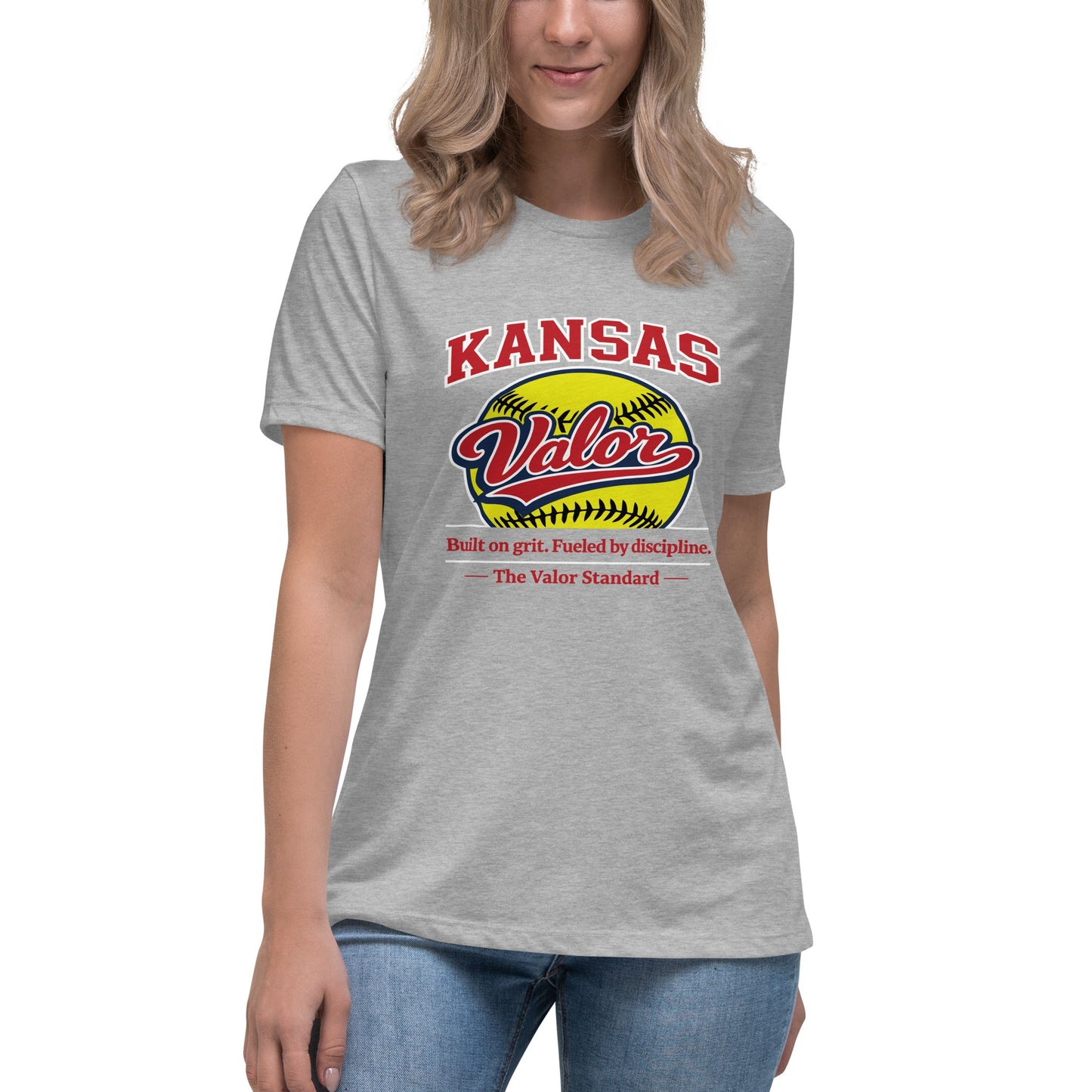 Performance | Women's Relaxed T Shirt | Kansas Valor Fan Gear | The Standard Logo