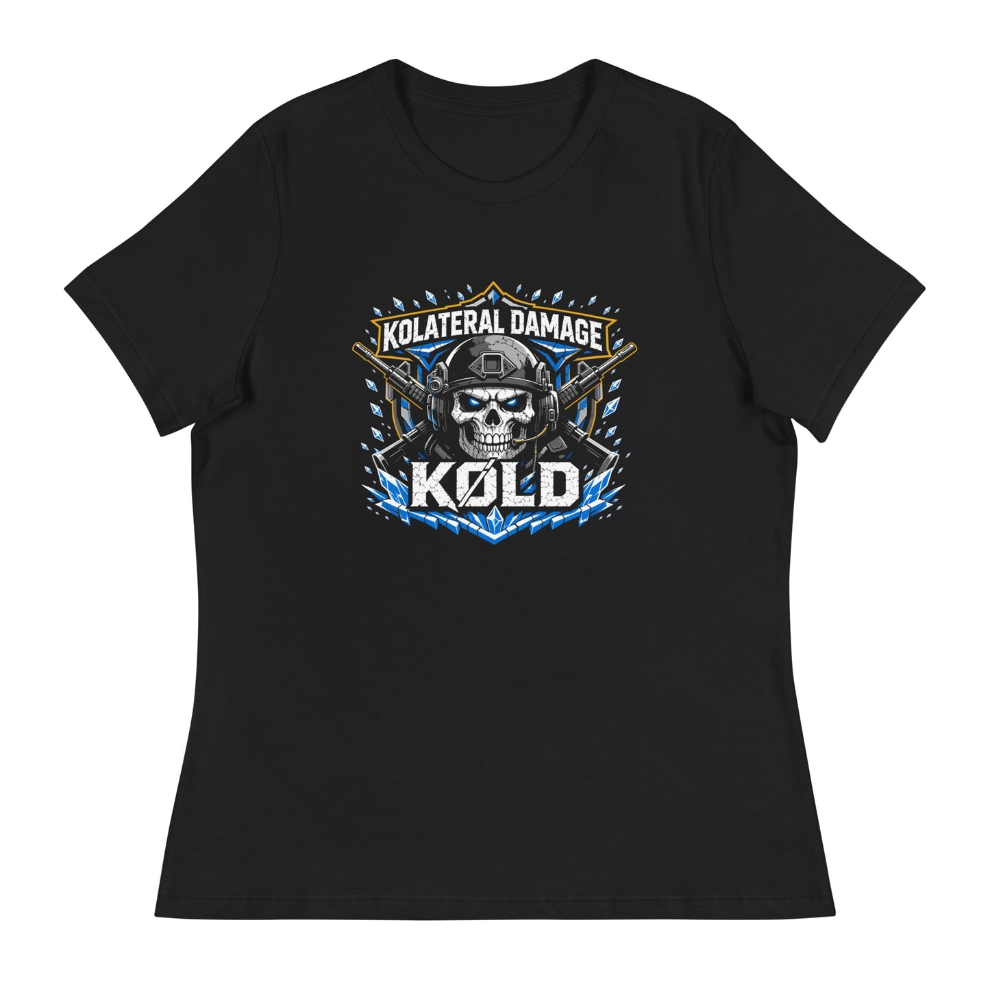 Performance | Women's Relaxed T Shirt | Kolateral Damage E-Sports | Emblem Logo
