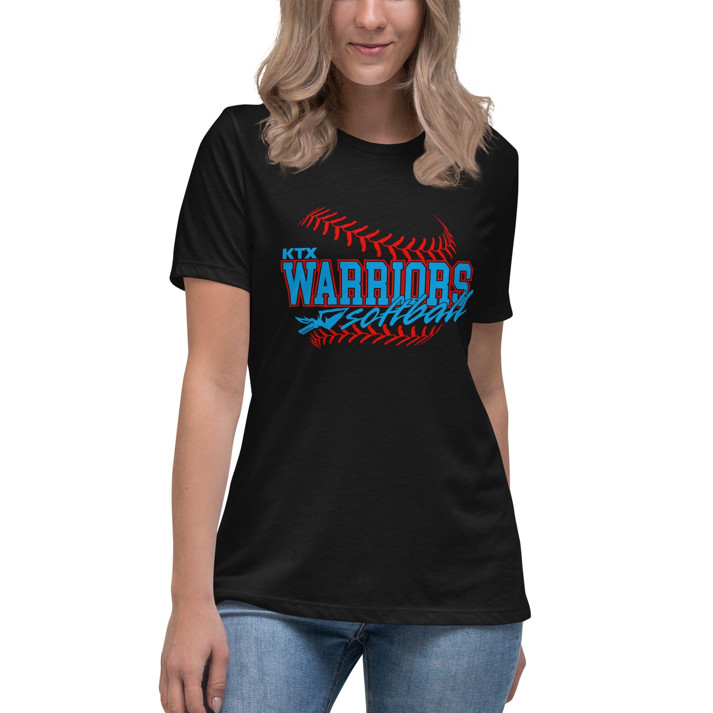 Performance | Women's Relaxed T Shirt | KTX Warriors | Softball Logo