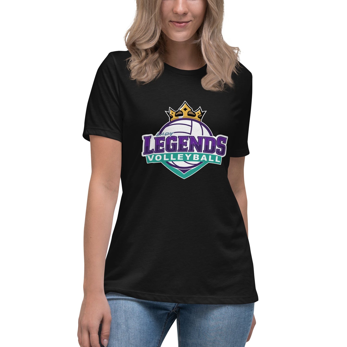 Performance | Women's Relaxed T Shirt | Lady Legends Volleyball | Crown Logo