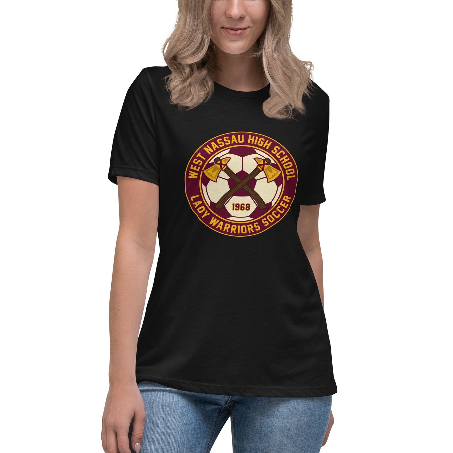 Performance | Women's Relaxed T Shirt | Lady Warrior Soccer Booster Club | Lady Warriors Logo