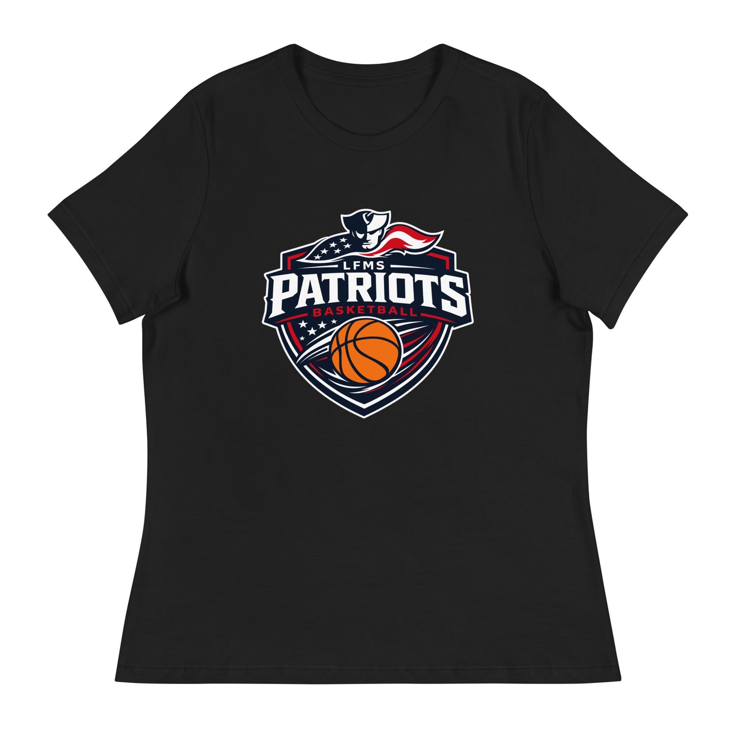 Performance | Women's Relaxed T Shirt | LFMS Athletics | Patriots Basketball Logo